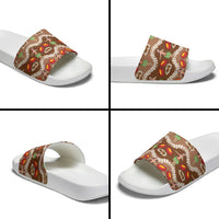 Uliuli Hawaii Makahiki Slide Sandals Hawaiian Puakenikeni Lei Hula Girl Brown Version LT14 - Polynesian Pride