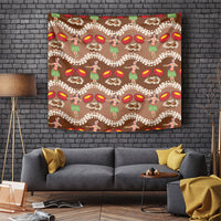 Uliuli Hawaii Makahiki Tapestry Hawaiian Puakenikeni Lei Hula Girl Brown Version LT14 Brown - Polynesian Pride