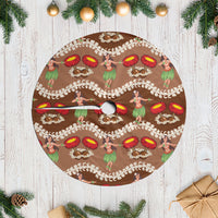 Uliuli Hawaii Makahiki Tree Skirt Hawaiian Puakenikeni Lei Hula Girl Brown Version LT14 Casual Brown - Polynesian Pride