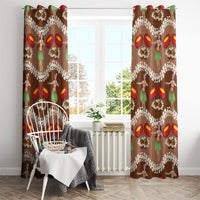 Uliuli Hawaii Makahiki Window Curtain Hawaiian Puakenikeni Lei Hula Girl Brown Version LT14 - Polynesian Pride