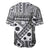 Black Bula Fiji Baseball Jersey Unique Masi Tapa Pattern