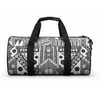 Black Bula Fiji Duffle Bag Unique Masi Tapa Pattern LT14 One size Black - Polynesian Pride