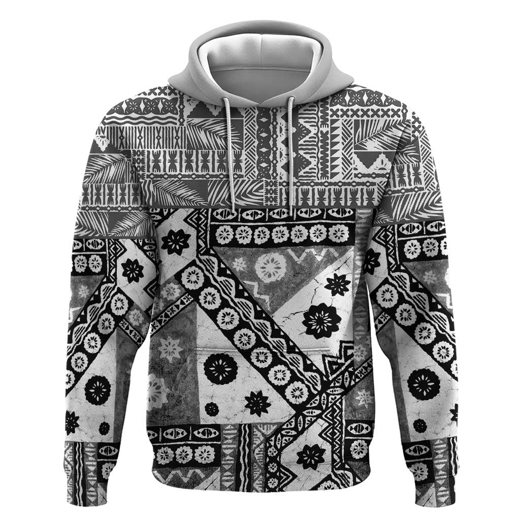 Black Bula Fiji Hoodie Unique Masi Tapa Pattern LT14 Pullover Hoodie Black - Polynesian Pride