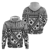 Black Bula Fiji Hoodie Unique Masi Tapa Pattern LT14 - Polynesian Pride