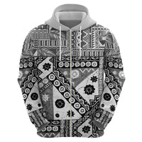Black Bula Fiji Hoodie Unique Masi Tapa Pattern LT14 - Polynesian Pride