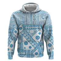 Blue Bula Fiji Hoodie Unique Masi Tapa Pattern LT14 Pullover Hoodie Blue - Polynesian Pride