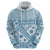 Blue Bula Fiji Hoodie Unique Masi Tapa Pattern