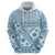 Blue Bula Fiji Hoodie Unique Masi Tapa Pattern