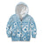 Blue Bula Fiji Kid Hoodie Unique Masi Tapa Pattern