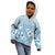 Blue Bula Fiji Kid Hoodie Unique Masi Tapa Pattern