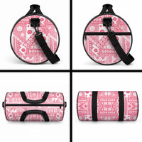 Pink Bula Fiji Duffle Bag Unique Masi Tapa Pattern LT14 - Polynesian Pride