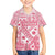 Pink Bula Fiji Family Matching Off Shoulder Short Dress and Hawaiian Shirt Unique Masi Tapa Pattern