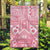 Pink Bula Fiji Garden Flag Unique Masi Tapa Pattern