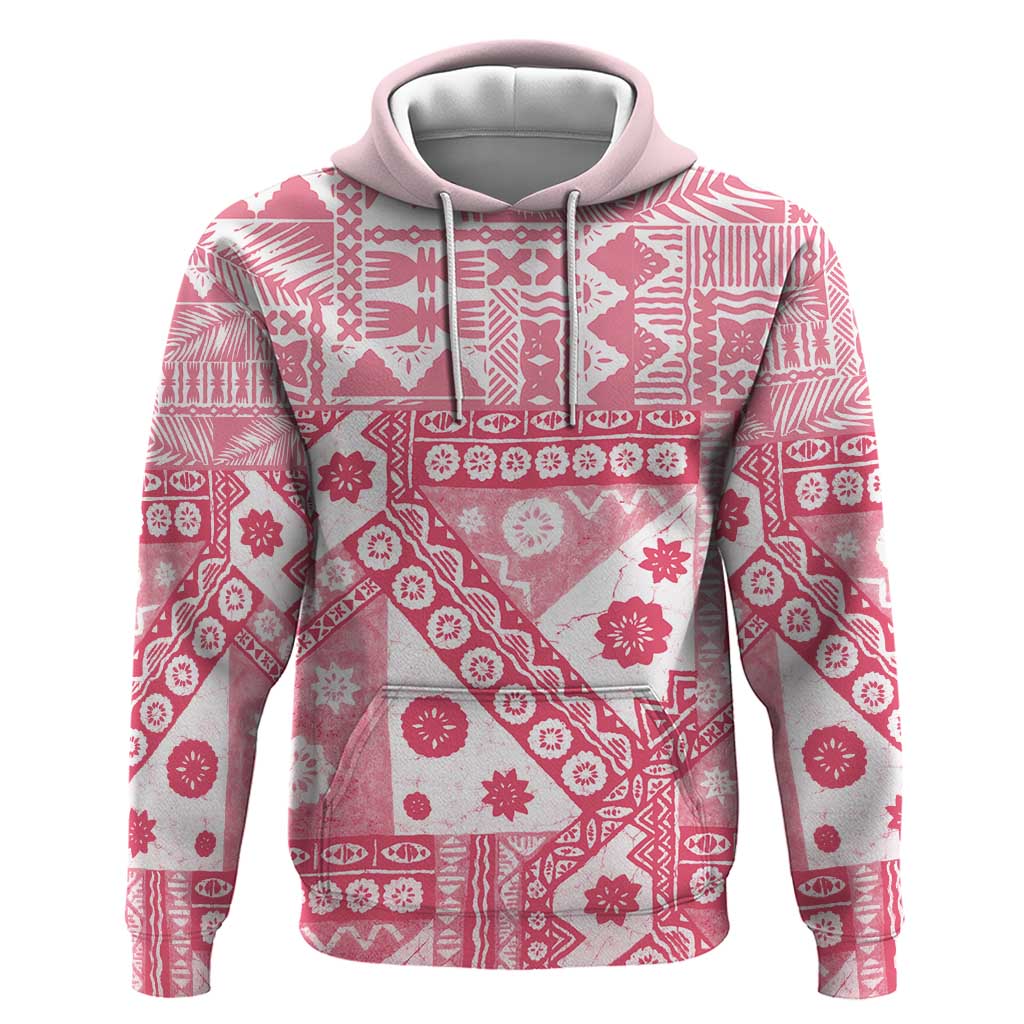 Pink Bula Fiji Hoodie Unique Masi Tapa Pattern LT14 Pullover Hoodie Pink - Polynesian Pride