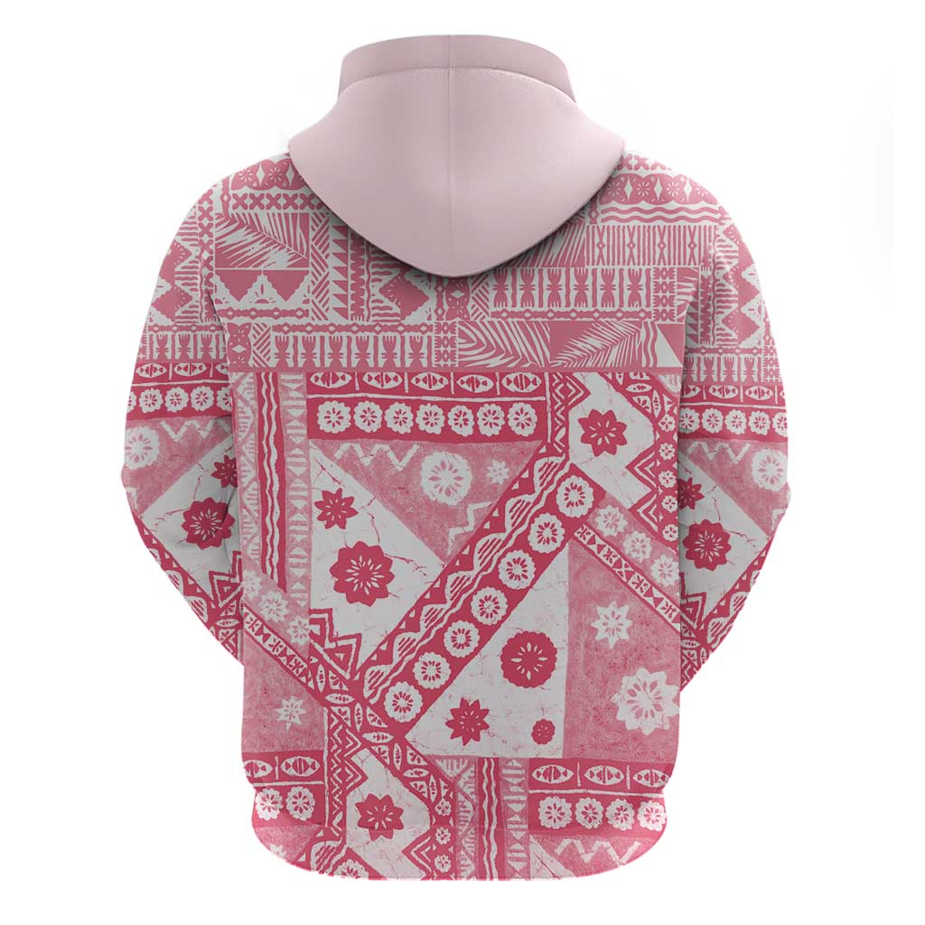 Pink Bula Fiji Hoodie Unique Masi Tapa Pattern LT14 - Polynesian Pride