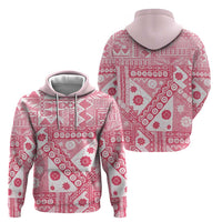 Pink Bula Fiji Hoodie Unique Masi Tapa Pattern LT14 - Polynesian Pride