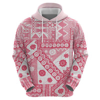 Pink Bula Fiji Hoodie Unique Masi Tapa Pattern LT14 - Polynesian Pride
