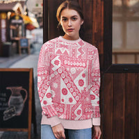 Pink Bula Fiji Ugly Christmas Sweater Unique Masi Tapa Pattern LT14 - Polynesian Pride