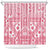 Pink Bula Fiji Shower Curtain Unique Masi Tapa Pattern