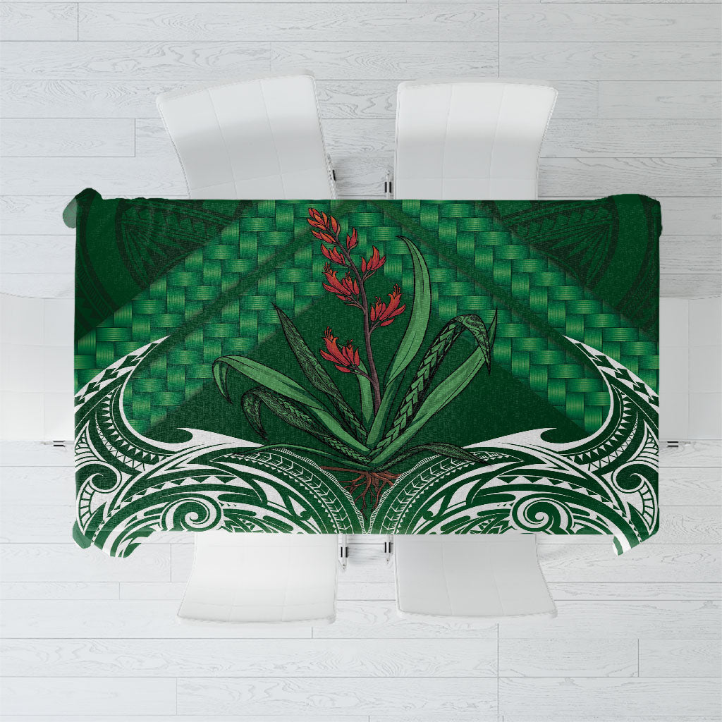 Rongoa Maori New Zealand Harakeke Tablecloth NZ Weaving Pattern Green LT14 Green - Polynesian Pride