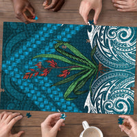 Rongoa Maori New Zealand Harakeke Puzzle NZ Weaving Pattern Dark Teal LT14 - Polynesian Pride