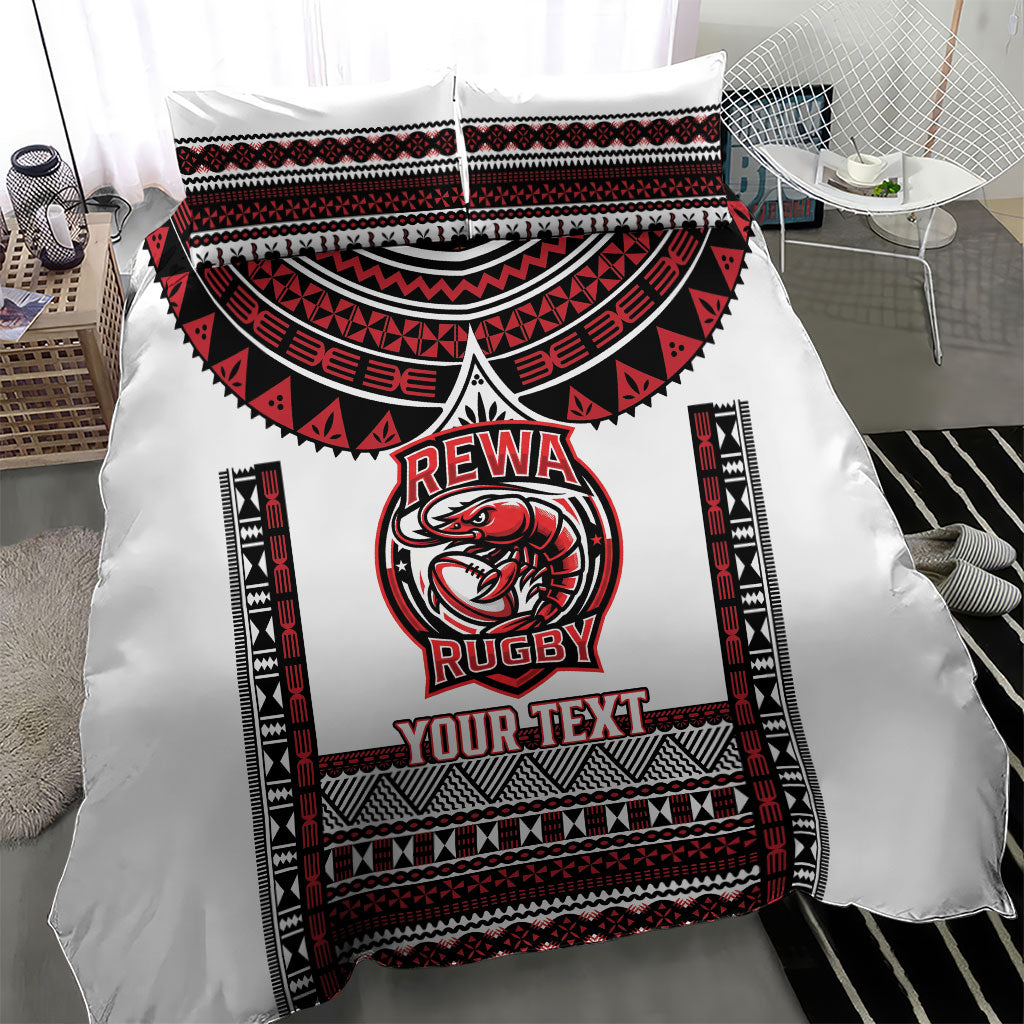 Fiji Rewa Rugby Custom Bedding Set Go Champions Fijian Tapa Pattern LT14 - Polynesian Pride