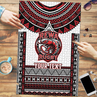Fiji Rewa Rugby Custom Puzzle Go Champions Fijian Tapa Pattern LT14 White - Polynesian Pride