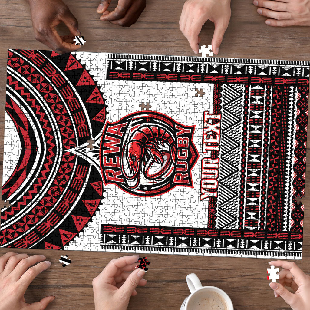 Fiji Rewa Rugby Custom Puzzle Go Champions Fijian Tapa Pattern LT14 - Polynesian Pride