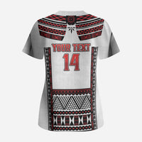 Fiji Rewa Rugby Custom Scrub Top Go Champions Fijian Tapa Pattern LT14 - Polynesian Pride