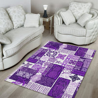 Hawaiian Quilt Area Rug Tiki Tropical Retro Purple Version LT14 - Polynesian Pride