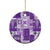 Hawaiian Quilt Ceramic Ornament Tiki Tropical Retro Purple Version LT14 - Polynesian Pride