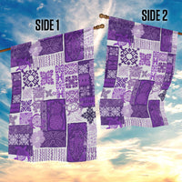 Hawaiian Quilt Garden Flag Tiki Tropical Retro Purple Version LT14 - Polynesian Pride