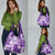 Hawaiian Quilt Grocery Bag Tiki Tropical Retro Purple Version