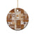 Hawaiian Quilt Ceramic Ornament Tiki Tropical Retro Brown Version LT14 - Polynesian Pride