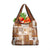 Hawaiian Quilt Grocery Bag Tiki Tropical Retro Brown Version