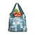 Hawaiian Quilt Grocery Bag Tiki Tropical Retro Dark Cyan Version