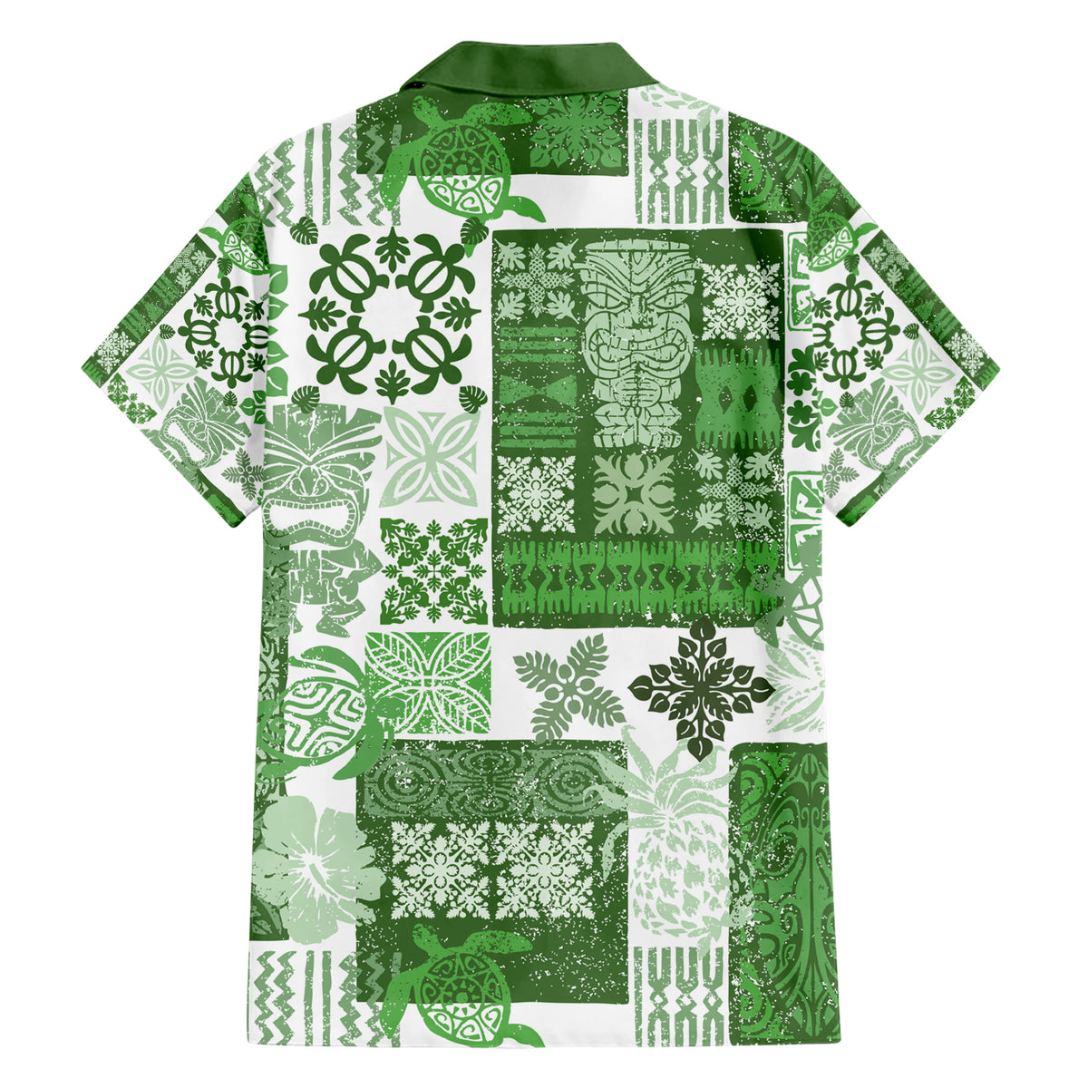 Hawaiian Quilt Hawaiian Shirt Tiki Tropical Retro Green Version LT14 - Polynesian Pride