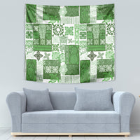 Hawaiian Quilt Tapestry Tiki Tropical Retro Green Version LT14 - Polynesian Pride