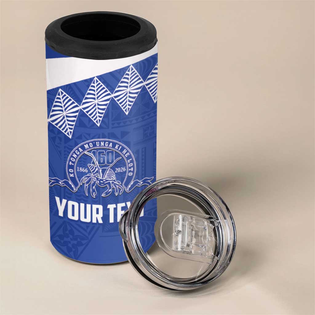 Personalised Tonga Tupou College Toloa 4 in 1 Can Cooler Tumbler 160 Years Anniversary Tongan Ngatu Pattern LT14 - Polynesian Pride