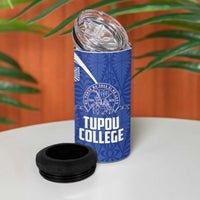 Personalised Tonga Tupou College Toloa 4 in 1 Can Cooler Tumbler 160 Years Anniversary Tongan Ngatu Pattern LT14 - Polynesian Pride