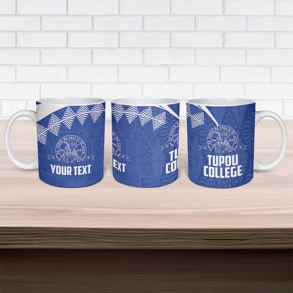 Personalised Tonga Tupou College Toloa Ceramic Mug 160 Years Anniversary Tongan Ngatu Pattern