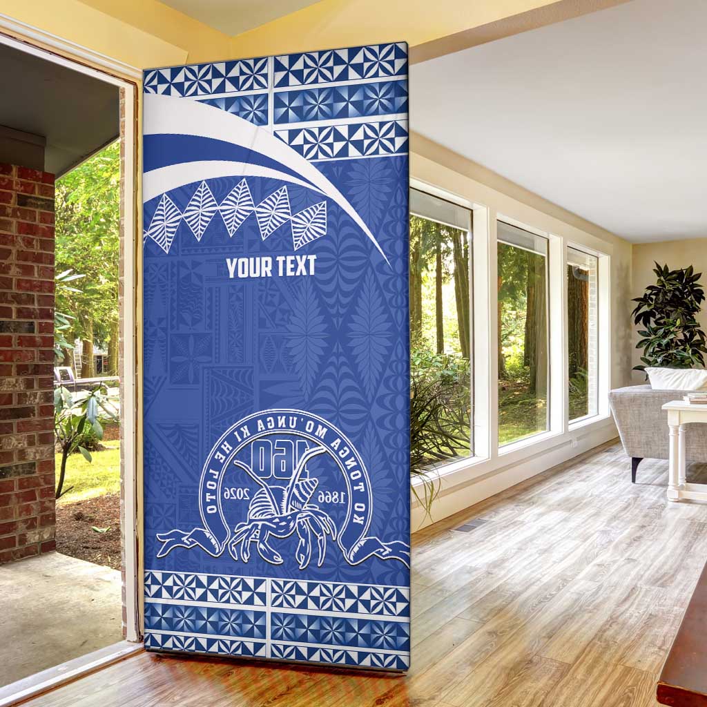Personalised Tonga Tupou College Toloa Door Cover 160 Years Anniversary Tongan Ngatu Pattern