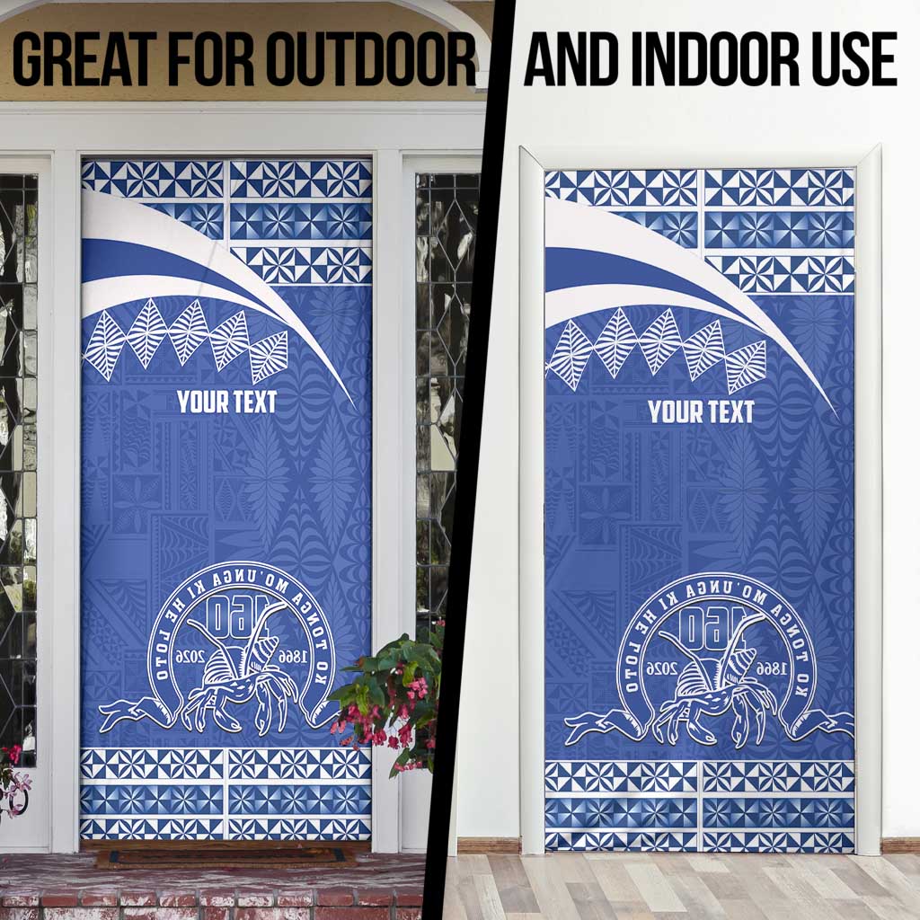 Personalised Tonga Tupou College Toloa Door Cover 160 Years Anniversary Tongan Ngatu Pattern