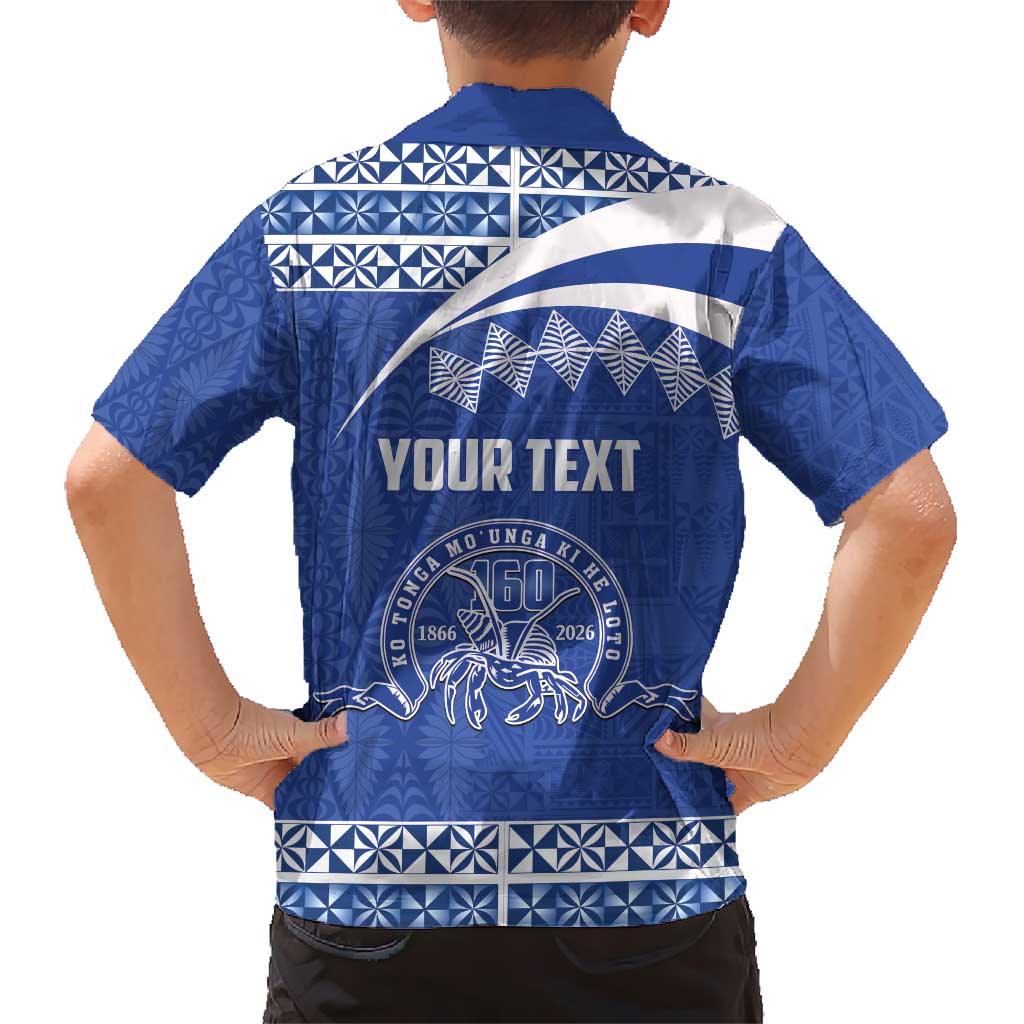 Personalised Tonga Tupou College Toloa Family Matching Off Shoulder Maxi Dress and Hawaiian Shirt 160 Years Anniversary Tongan Ngatu Pattern LT14 - Polynesian Pride