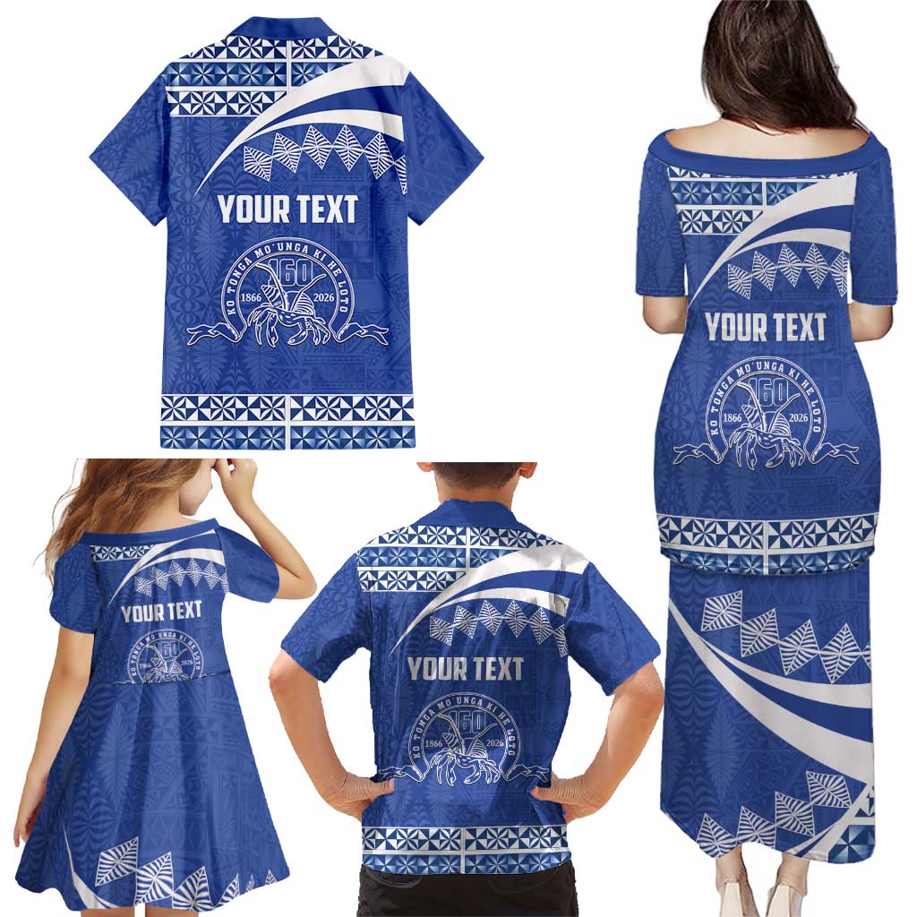 Personalised Tonga Tupou College Toloa Family Matching Puletasi and Hawaiian Shirt 160 Years Anniversary Tongan Ngatu Pattern