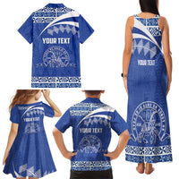Personalised Tonga Tupou College Toloa Family Matching Tank Maxi Dress and Hawaiian Shirt 160 Years Anniversary Tongan Ngatu Pattern LT14 - Polynesian Pride