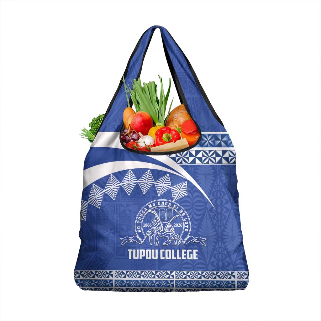 Tonga Tupou College Toloa Grocery Bag 160 Years Anniversary Tongan Ngatu Pattern