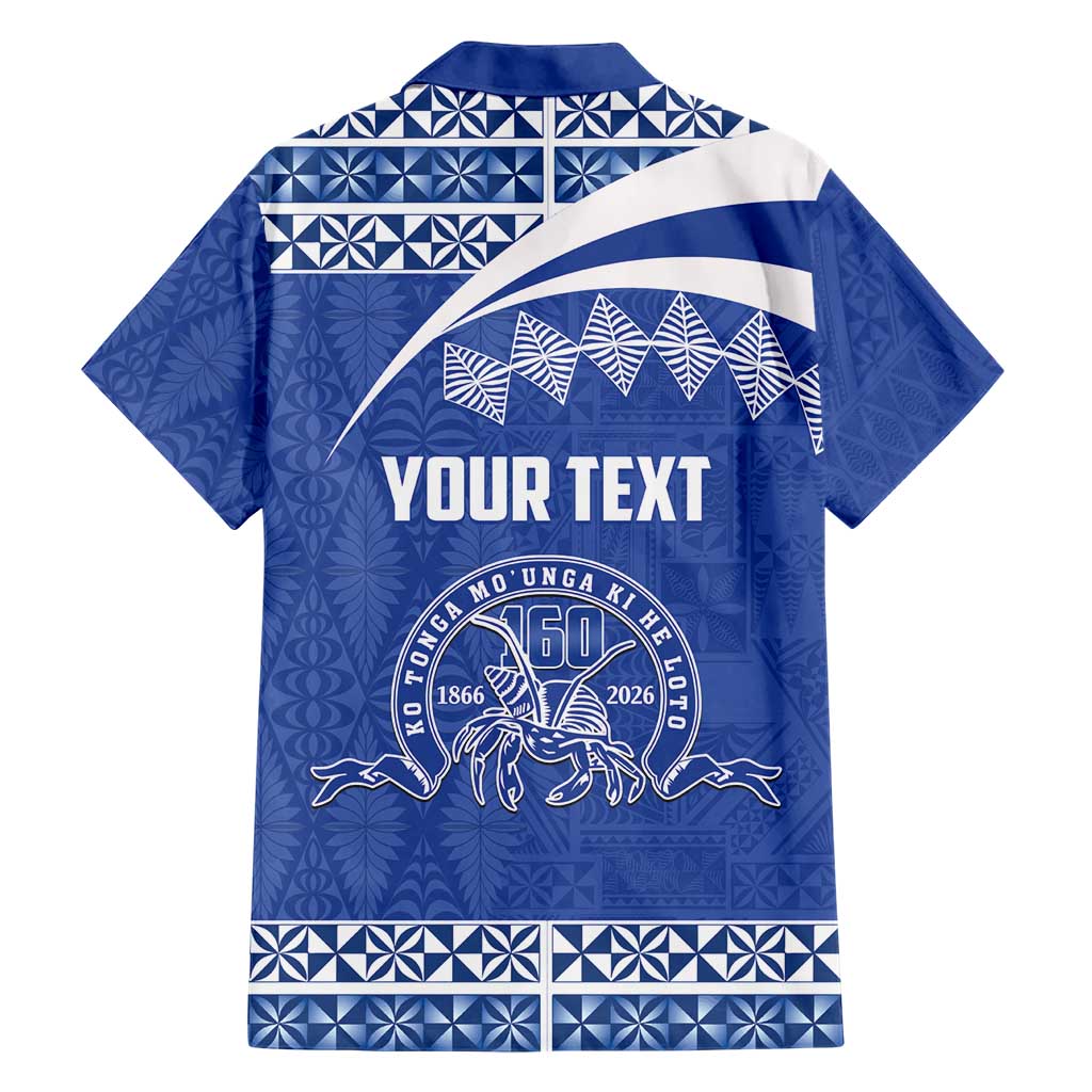 Personalised Tonga Tupou College Toloa Hawaiian Shirt 160 Years Anniversary Tongan Ngatu Pattern