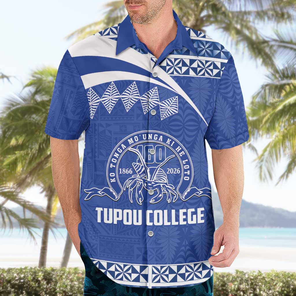 Personalised Tonga Tupou College Toloa Hawaiian Shirt 160 Years Anniversary Tongan Ngatu Pattern