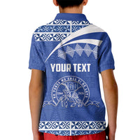 Personalised Tonga Tupou College Toloa Kid Polo Shirt 160 Years Anniversary Tongan Ngatu Pattern LT14 - Polynesian Pride